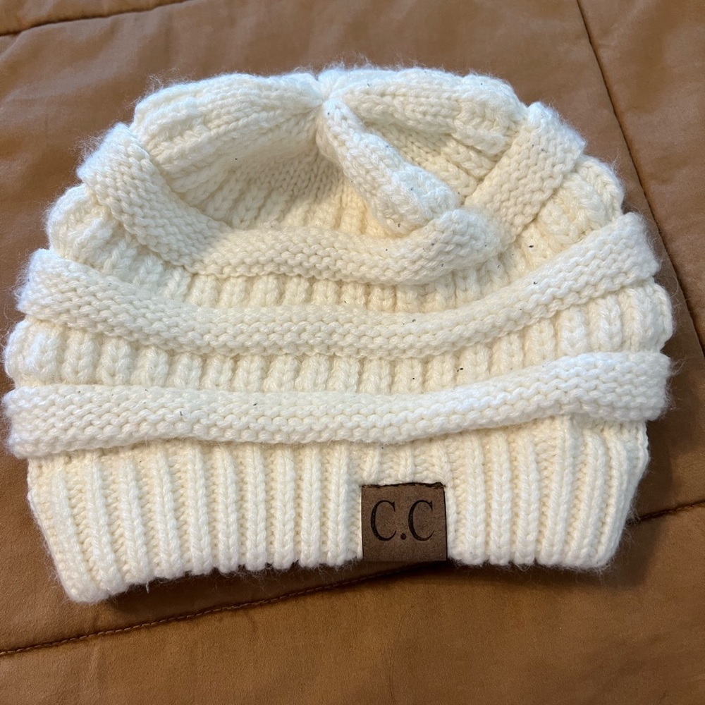 C.C Cream Knit Beanie